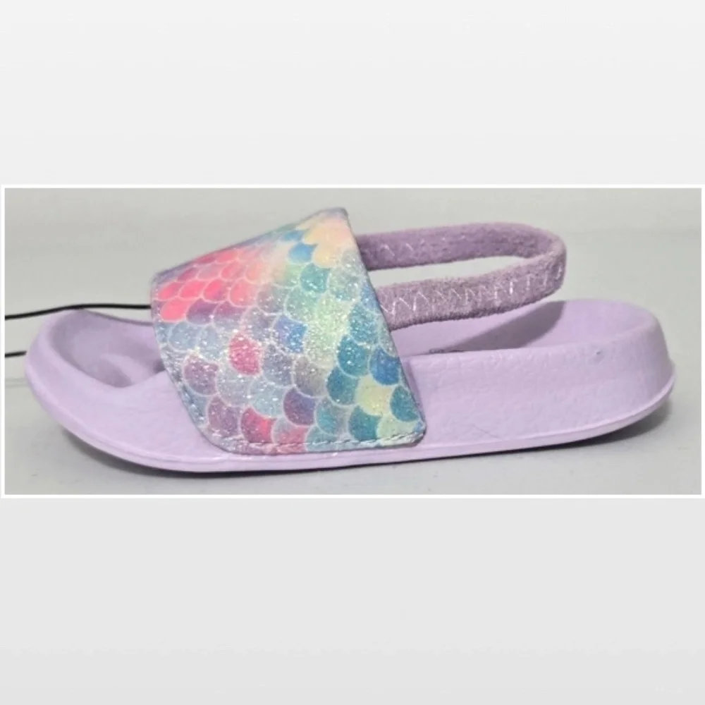 New Wave Zone Shoes Kid Size 6 7 Toddler Girls Mermaid Purple Sandal NWT